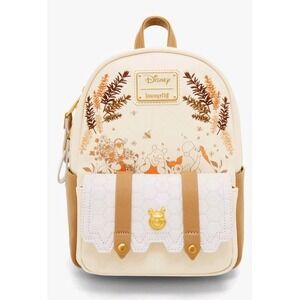 Loungefly Disney Winnie The Pooh Floral‎ Pooh Bear & Friends Backpack & Wallet